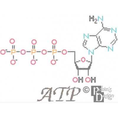 ATP Molecule Cross Stitch Pattern PDF Download