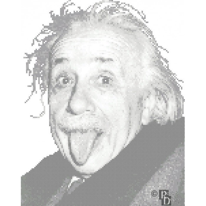 Albert Einstein Cross Stitch Pattern PDF Download