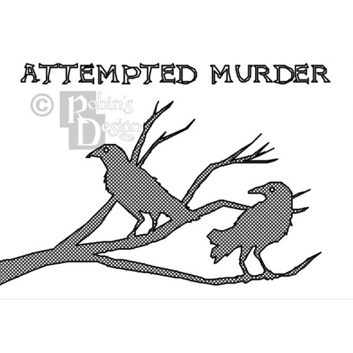 Attempted Murder of Crows Cross Stitch Pattern PDF Download