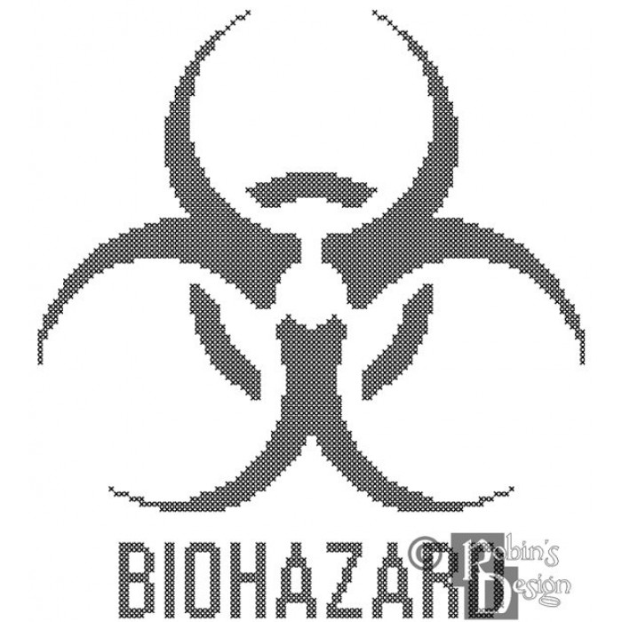 Biohazard Cross Stitch Pattern PDF Download