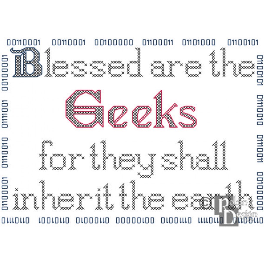 Blessed are the Geeks Cross Stitch Pattern PDF Download