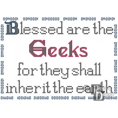 Blessed are the Geeks Cross Stitch Pattern PDF Download
