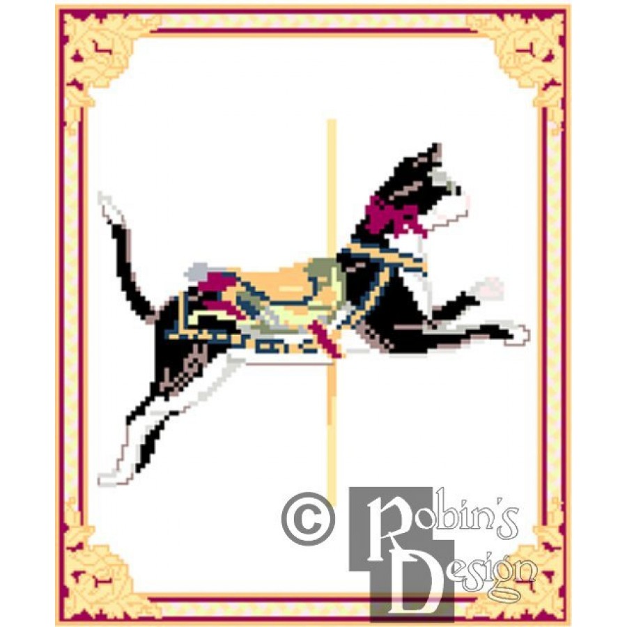 Carousel Cat Cross Stitch Pattern Herschell-Spillman PDF Download