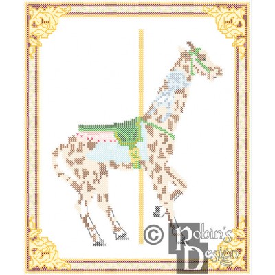 Carousel Giraffe Cross Stitch Pattern Herschell-Spillman PDF Download