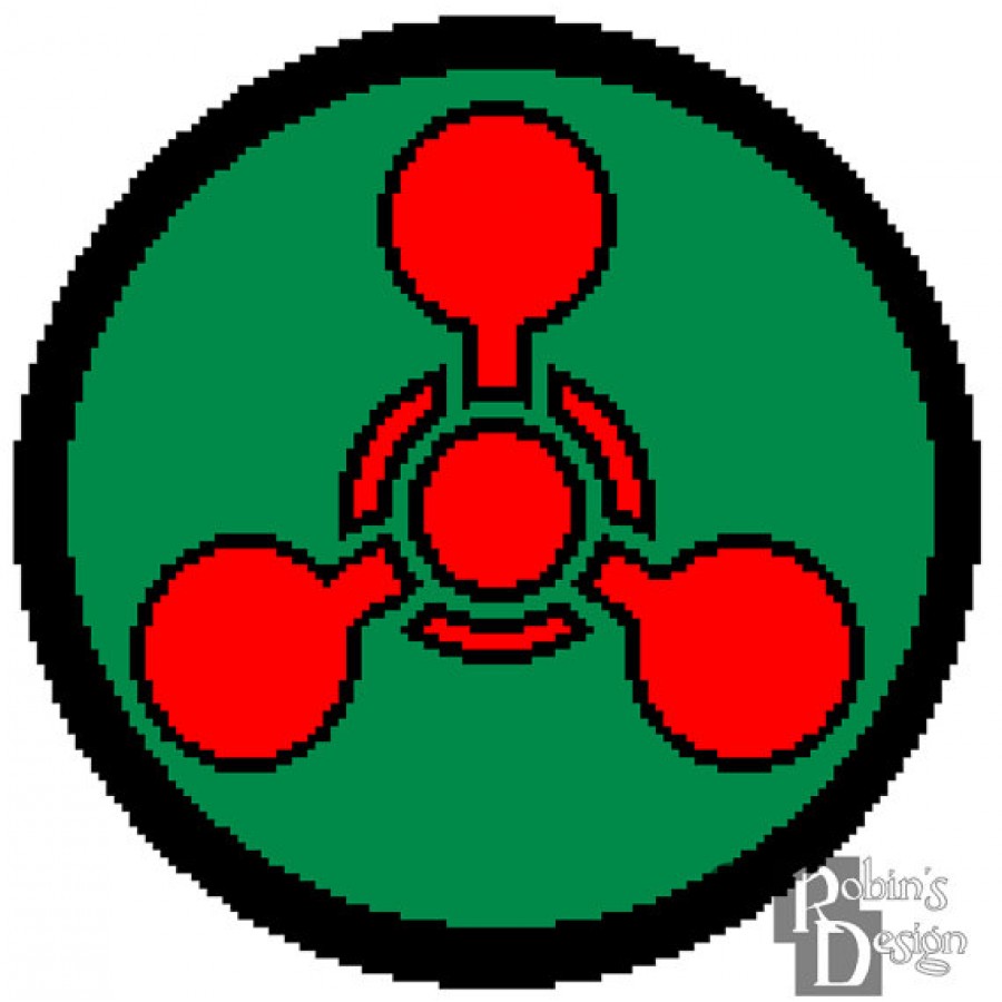 Chemical Hazard Symbol Cross Stitch Pattern PDF Download