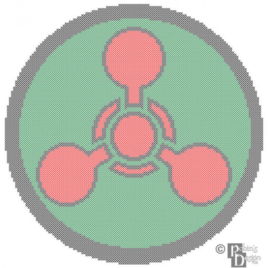 Chemical Hazard Symbol Cross Stitch Pattern PDF Download