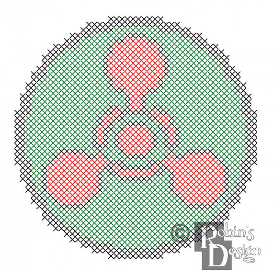 Chemical Hazard Symbol Cross Stitch Pattern for Shirt Patch PDF Download