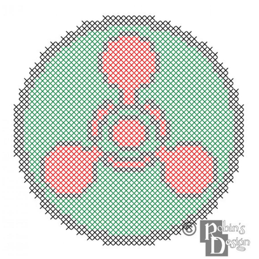 Chemical Hazard Symbol Cross Stitch Pattern for Shirt Patch PDF Download