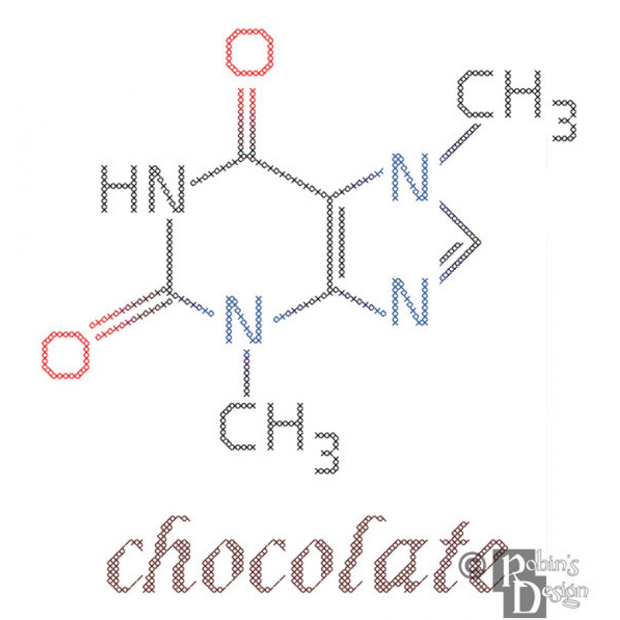 Chocolate Molecule Cross Stitch Pattern PDF Download