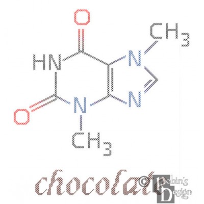 Chocolate Molecule Cross Stitch Pattern PDF Download