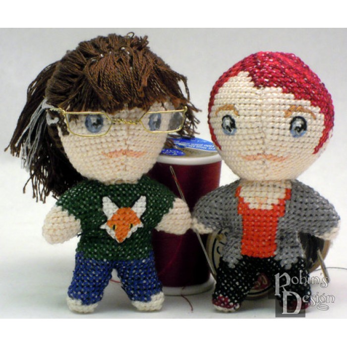 Custom Mini Doll Cross Stitch Sewing Pattern from Your Photo PDF