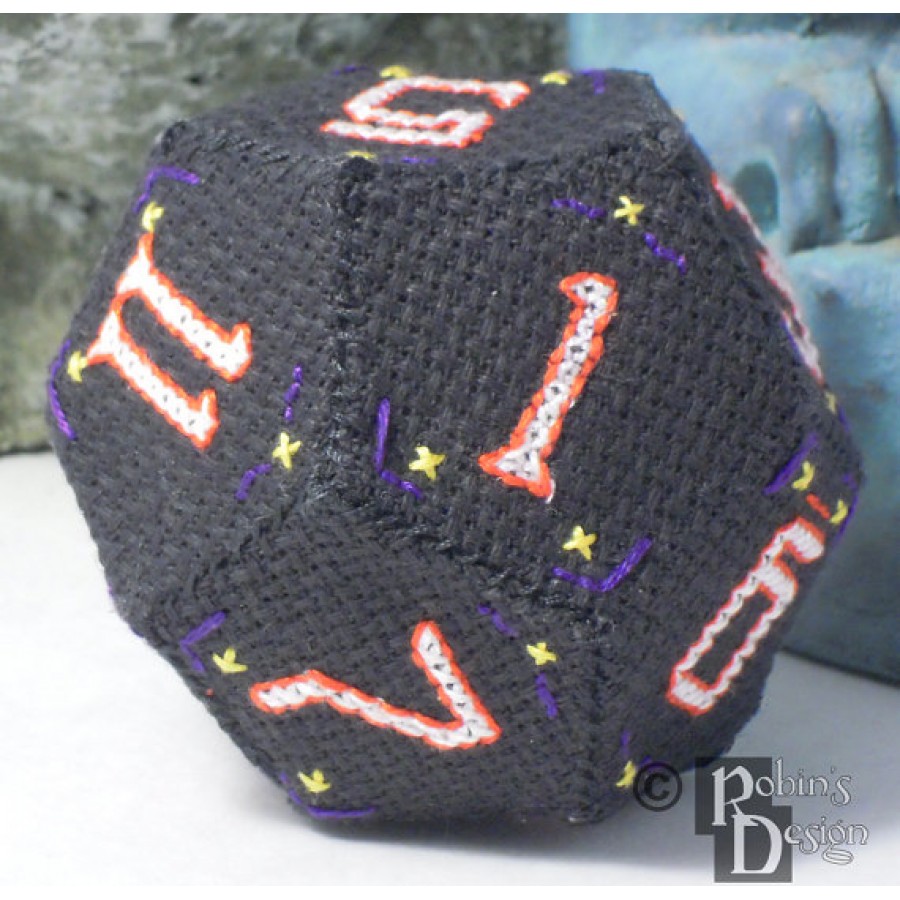 D12 Dodecahedron 3D Cross Stitch Sewing  Pattern PDF Download
