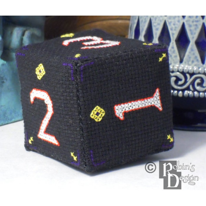 D6 Cube 3D Cross Stitch Sewing Pattern PDF Download