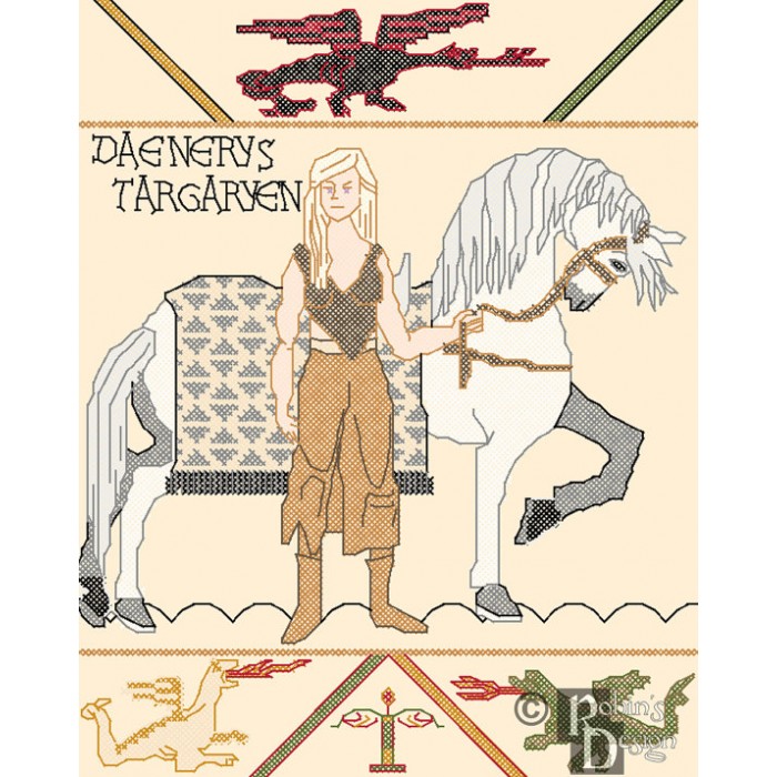 Daenerys Bayeux Tapestry Cross Stitch Pattern PDF Download