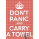 Don't Panic and Carry a Towel Cross Stitch Pattern PDF Download