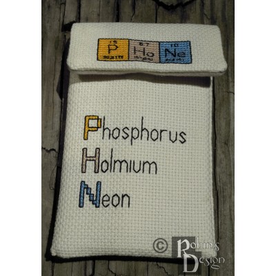 Elements Phone Case Periodic Table Cross Stitch Sewing Pattern PDF Download