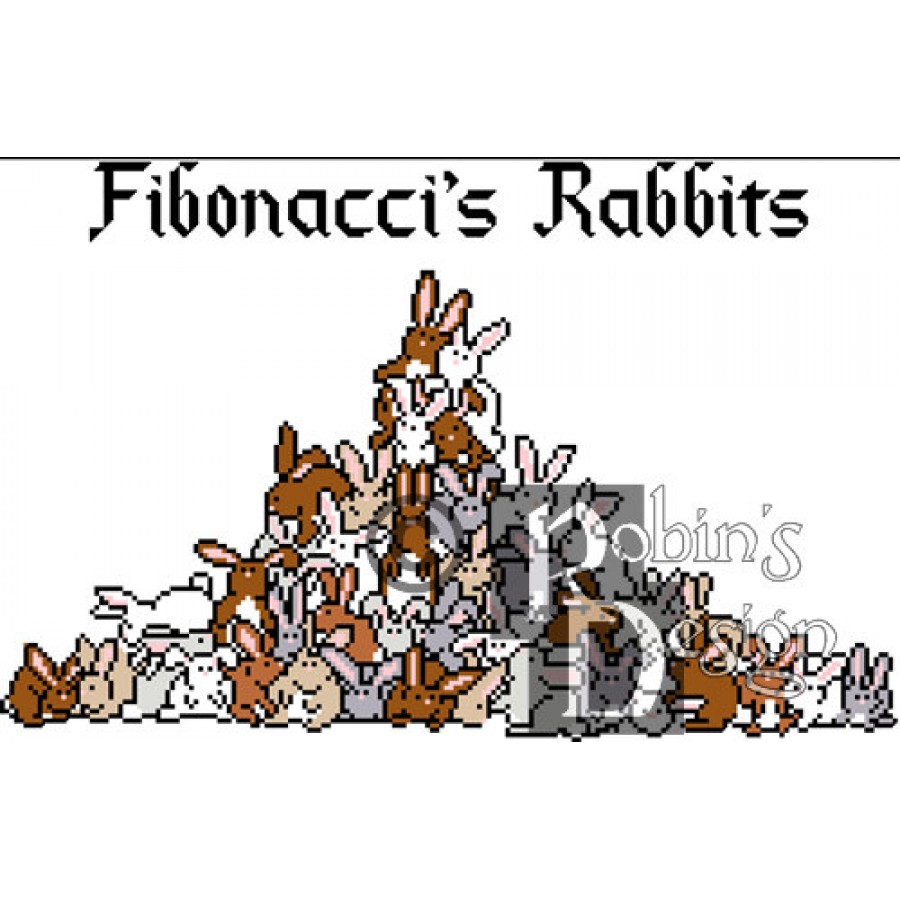 Fibonacci's Rabbits Cross Stitch Pattern PDF Download
