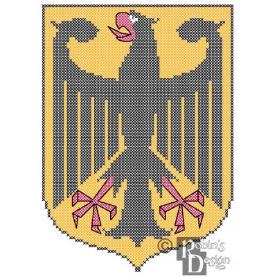 German Coat of Arms Cross Stitch Pattern PDF Download