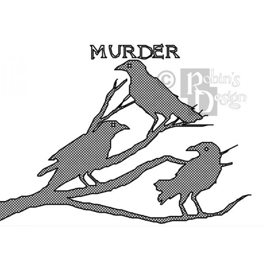 Getting Away With Murder of Crows Cross Stitch Pattern PDF Download