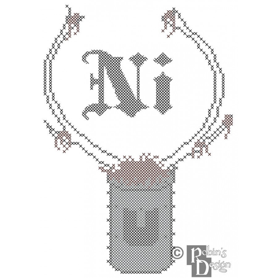 Knights Who Say "Ni" Cross Stitch Pattern PDF Download