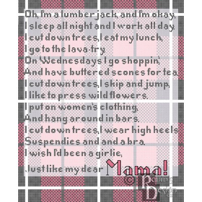 Monty Python Lumberjack Song Cross Stitch Pattern PDF Download