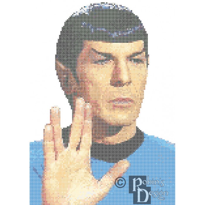 Mr. Spock Vulcan Salute Cross Stitch Pattern PDF Download