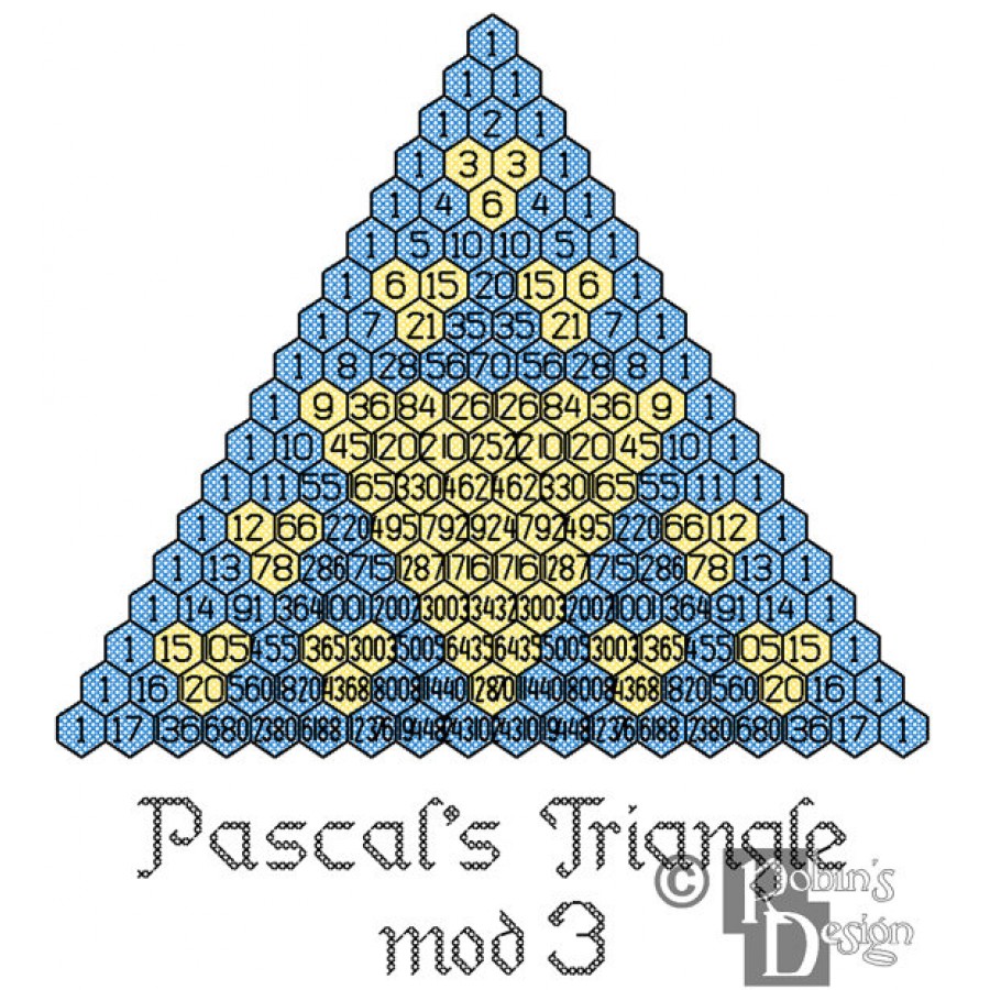 Pascal's Triangle Mod 3 Cross Stitch Pattern PDF Download