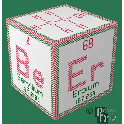 Periodic Element Beer 3D Ornament Cross Stitch Sewing Pattern PDF Download