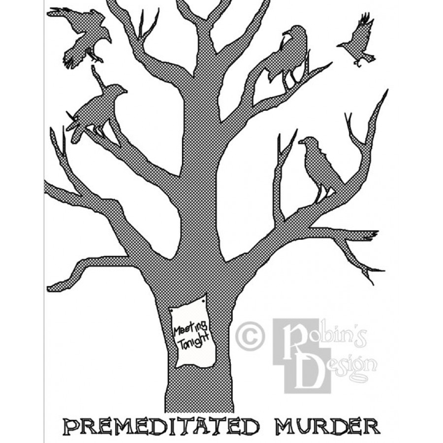 Premeditated Murder of Crows Cross Stitch Pattern PDF Download
