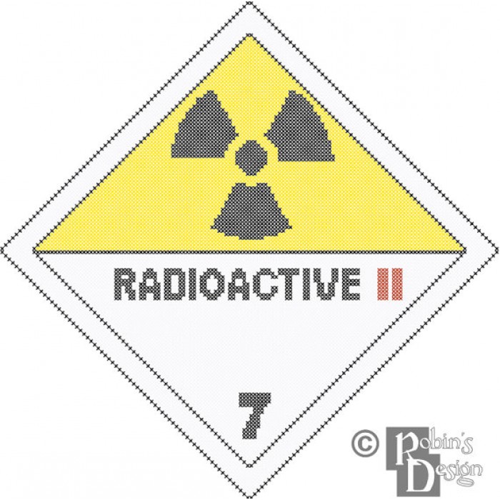 Radioactive Hazard Sign Cross Stitch Pattern PDF Download