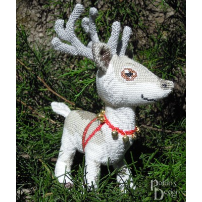 Santa Claus' Reindeer Doll 3D Cross Stitch Animal Sewing Pattern PDF Download