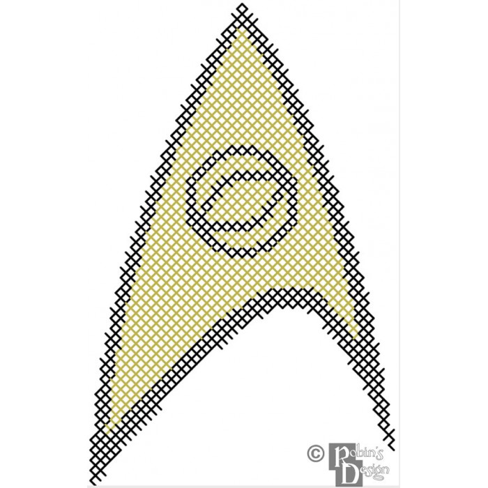 Starfleet Science Insignia Patch Cross Stitch Pattern PDF Download