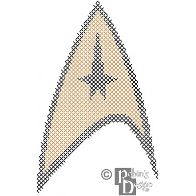 Starfleet Command Insignia Patch Cross Stitch Pattern PDF Download