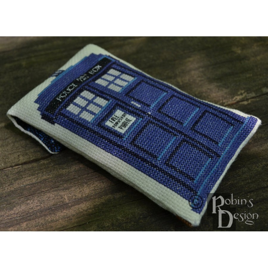 The 10th Doctor and Tardis Phone/Electronics Case Cross Stitch Sewing Pattern PDF Download