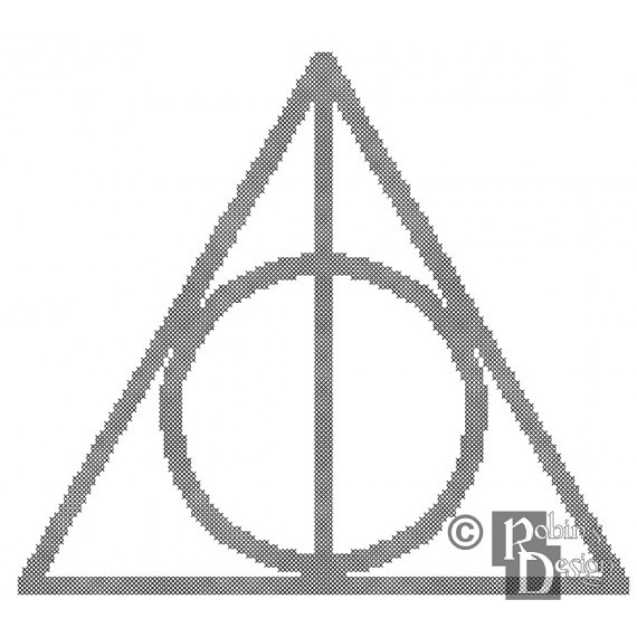 The Deathly Hallows Symbol Cross Stitch Pattern PDF Download