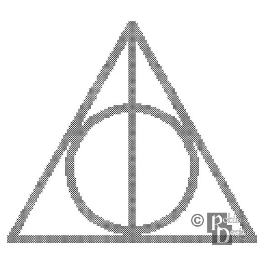 The Deathly Hallows Symbol Cross Stitch Pattern PDF Download