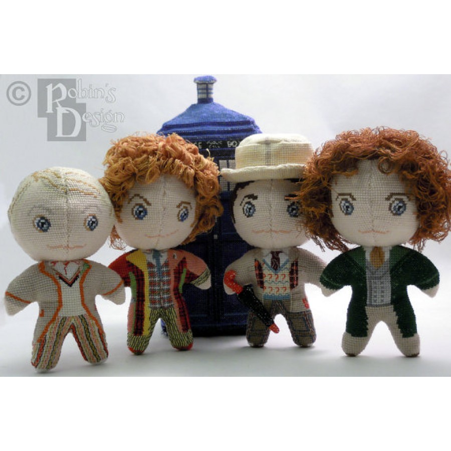 The Eighth Doctor Doll 3D Cross Stitch Sewing Pattern PDF Download