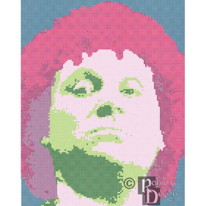 The Sixth Doctor Cross Stitch Pattern PDF Download