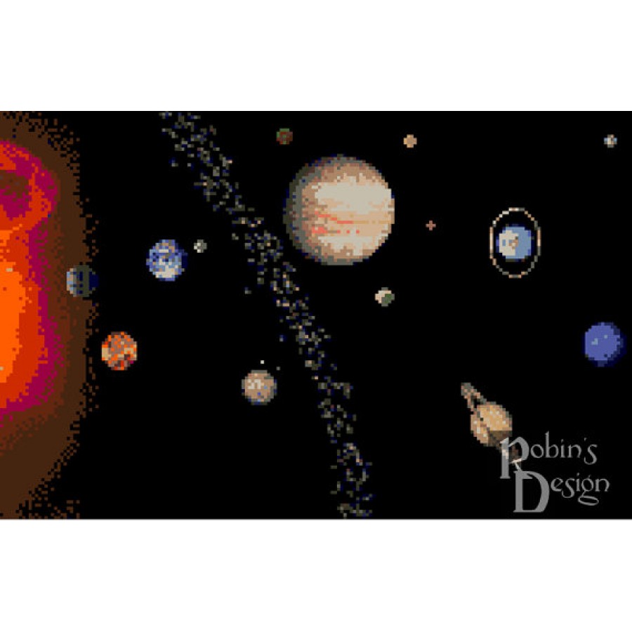 The Solar System Cross Stitch Pattern PDF Download