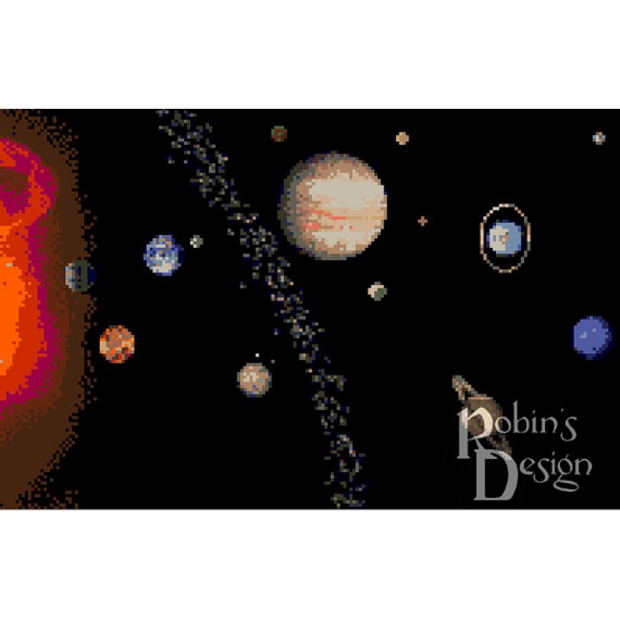The Solar System Cross Stitch Pattern PDF Download