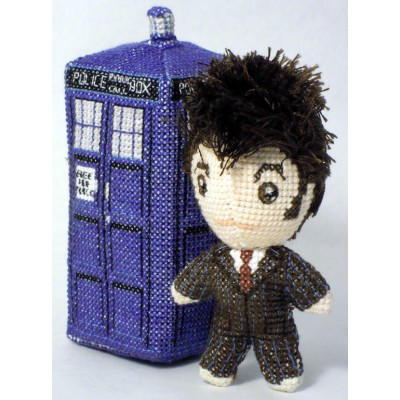 The Tenth Doctor Itty Bitty Doll 3D Cross Stitch Sewing Pattern PDF Download