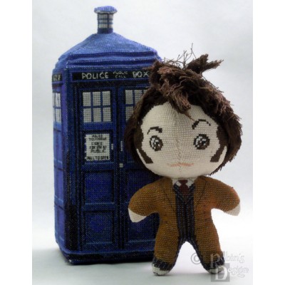 The Tenth Doctor in Coat Doll 3D Cross Stitch Sewing Pattern PDF Download