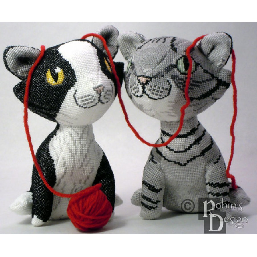 Maurice the Tuxedo Cat Doll 3D Cross Stitch Animal Sewing Pattern PDF Download