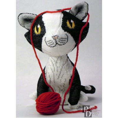 Maurice the Tuxedo Cat Doll 3D Cross Stitch Animal Sewing Pattern PDF Download