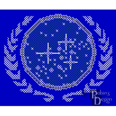 United Federation of Planets Insignia Patch Cross Stitch Pattern PDF Download