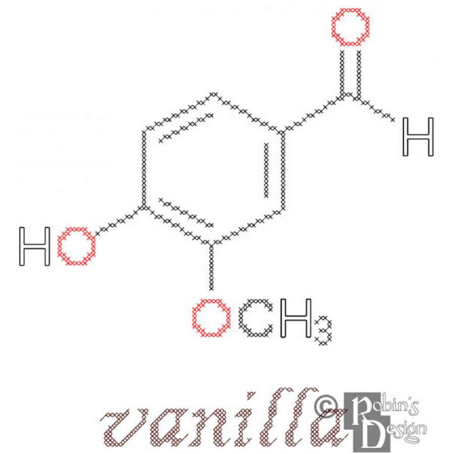 Vanilla Molecule Cross Stitch Pattern PDF Download