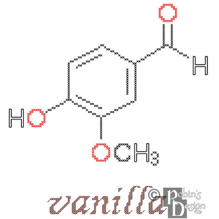 Vanilla Molecule Cross Stitch Pattern PDF Download