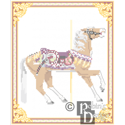 Carousel Horse Cross Stitch Pattern Herschell-Spillman PDF Download