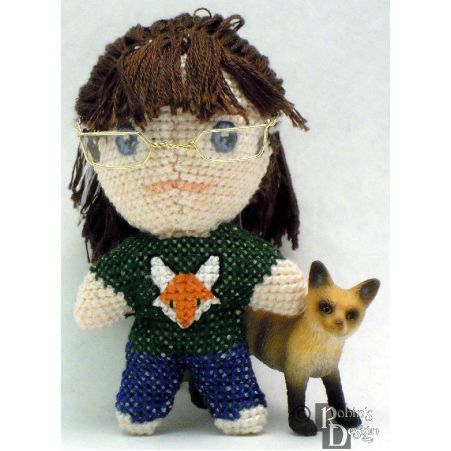 Custom Mini Doll Cross Stitch Sewing Pattern from Your Photo PDF