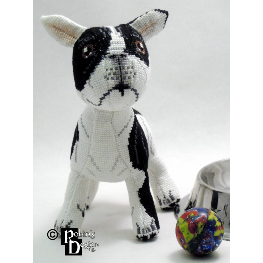 Tache the French Bulldog Doll 3D Cross Stitch Animal Sewing Pattern PDF Download